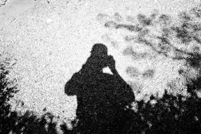 BW of portrait shadow