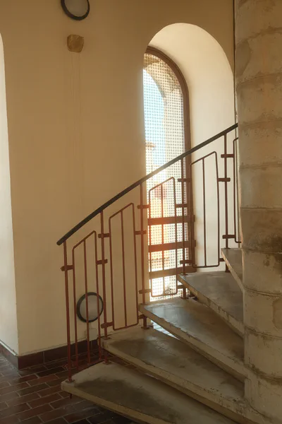 Stone staircase window